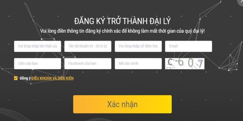 Xác nhận hoàn tất đăng ký đại lý 188BET Xác nhận hoàn tất đăng ký đại lý 188BET